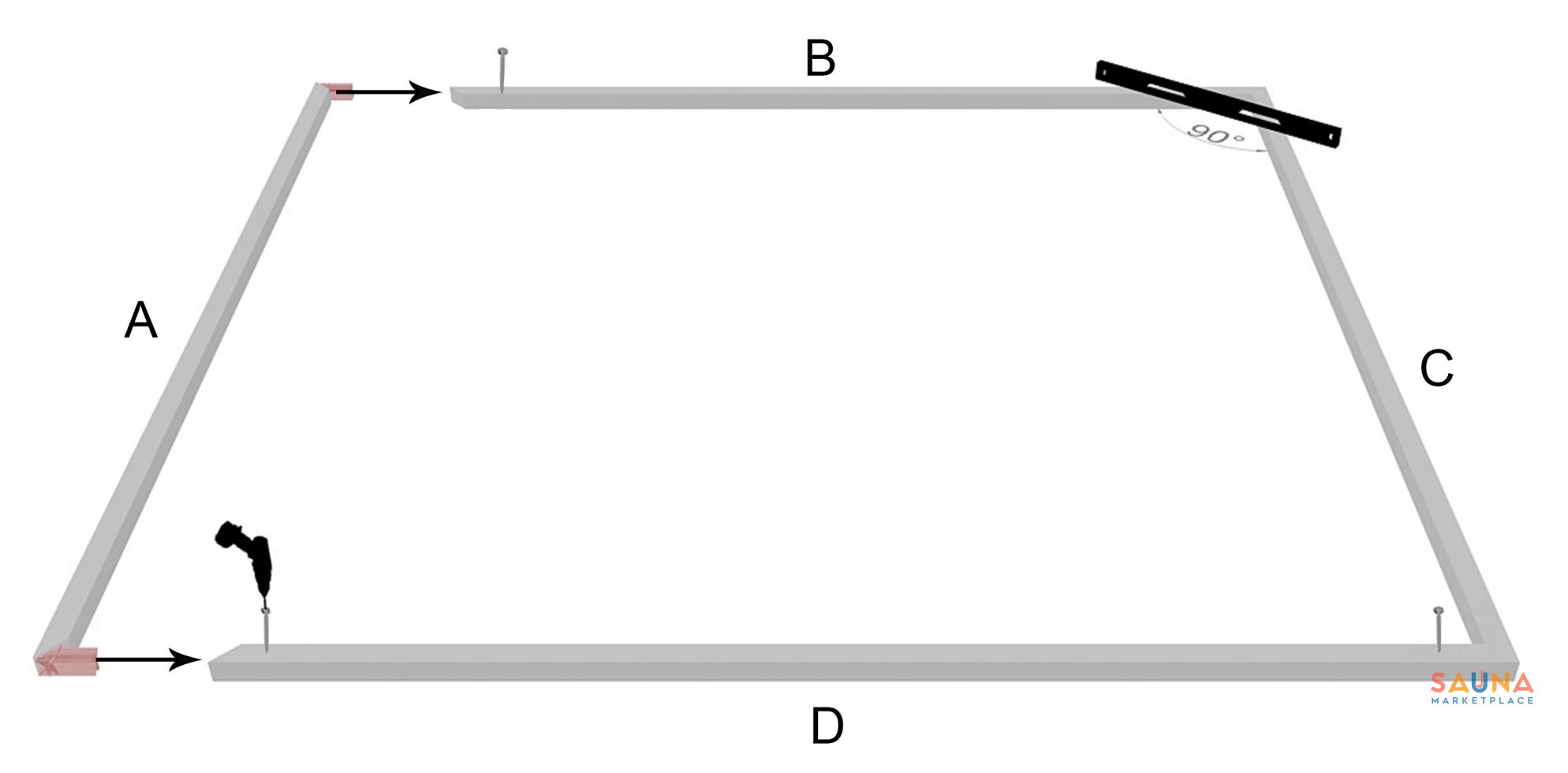 auroom lumina aluminum base frame